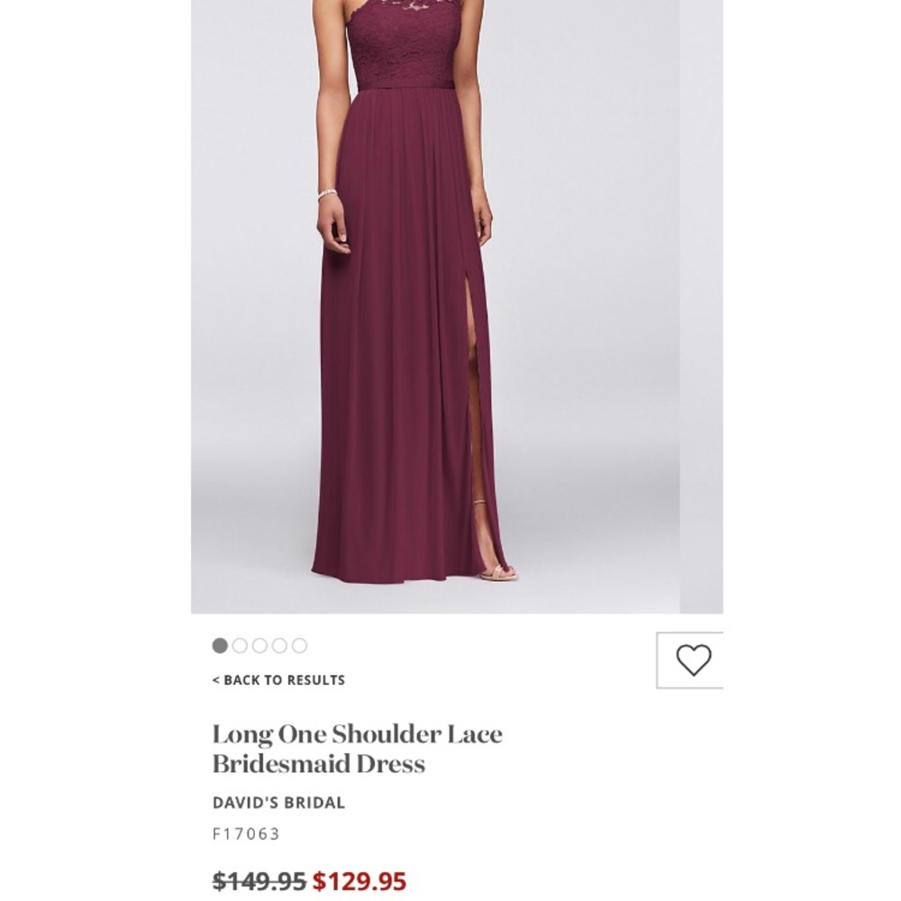 Bridesmaid dress from David’s Bridal